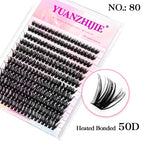YUANZHIJIE Individual Eyelashes Makeup Cilios Cluster Eyelash Extension Wispy C/D Curling Volume Black Soft False Eyelash Makeup