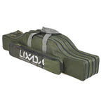 Fishing Bag Portable Folding Fishing Rod Reel Bag Fishing Pole Gear Tackle Tool Carry Case Carrier Travel Storage Bag Organizer