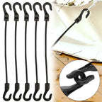 20/1pcs 32cm Strechable Bungee Cord with Hook Versatile Elastic Rubber Rope Cycling Luggage Binding Ropes Camping Accessories