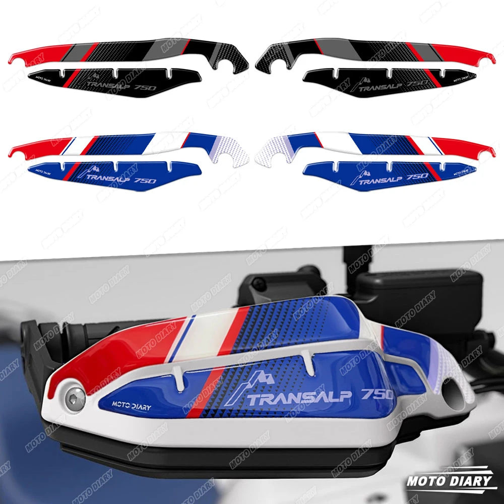 For XL750 Transalp 750 XL 2023 2024 2025 3D Resin Handguard Stickers Motorcycle Hand Guard Shield Protections Decals Kit