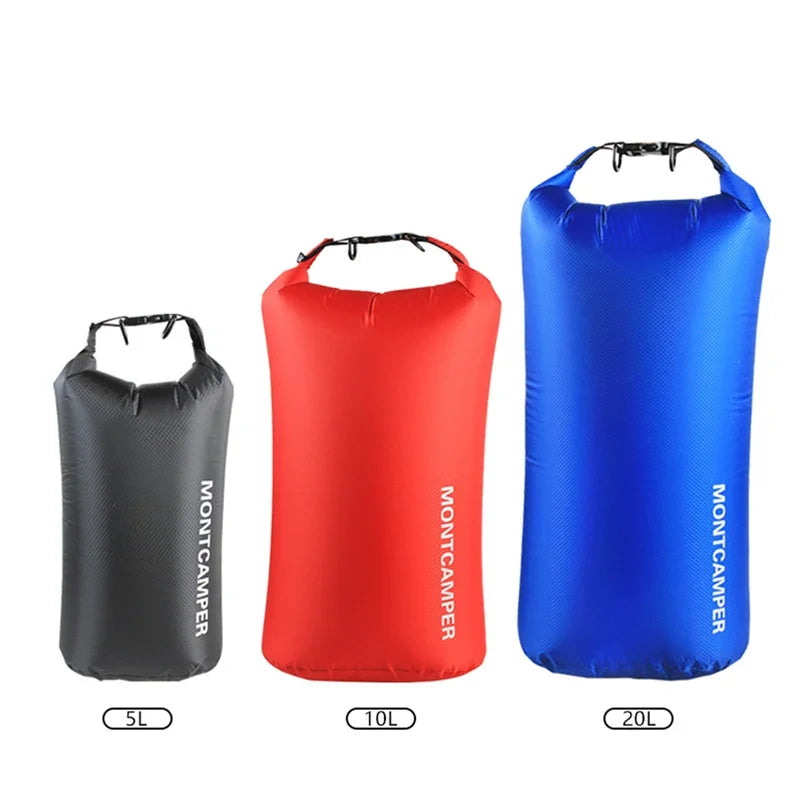 Waterproof Dry Sack Bag Ultralight 3L-35L for Kayaking Rafting Swimming, Multiple Colors