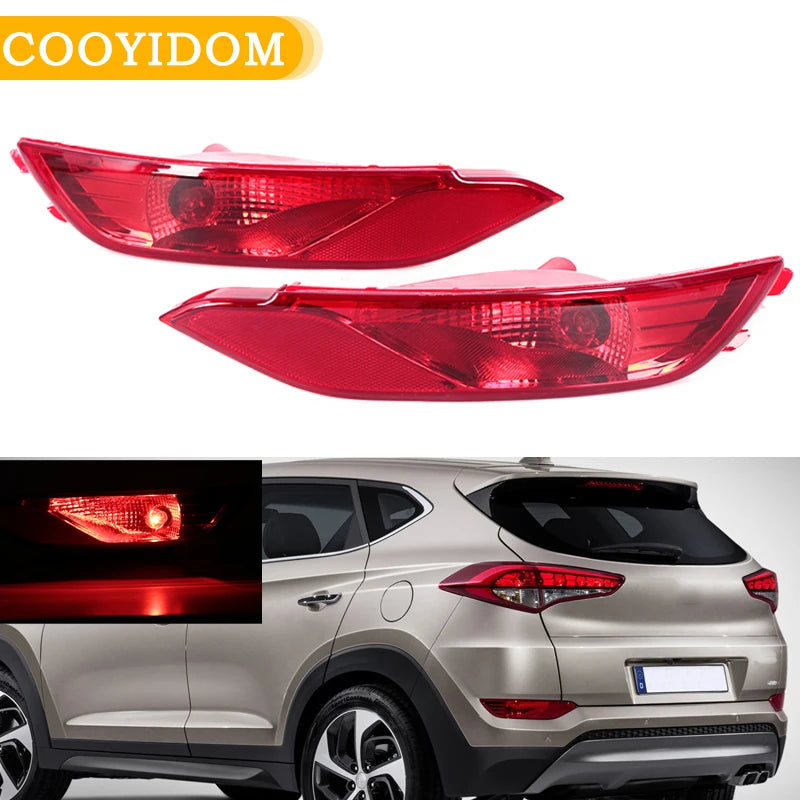 Rear Bumper Reflector For Hyundai Tucson TL 2015 2016 2017 2018 Stop Brake Light Taillight Fog Warning Lamp Lens Car Accessories