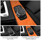 BMW 3 Series F30/F31/F34/F35/3GT Alcantara multimedia switch knob trim frame, LHD