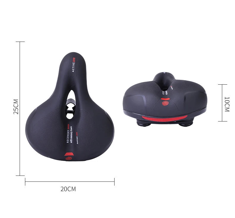Reflective Shock Absorbing Hollow Bike Saddle MTB Bicycle Seat Breathable Rainproof Cycling Road Mountain Cycling Accessory 0402