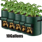 5PCs Garden Supplies Vegetable Plant Grow Bag Planting Container Bag Thicken Garden Pot  DIY Potato Grow Planter PE Cloth