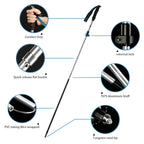 Naturehike Trekking Poles Ultralight Folding 1Pcs Walking Cane Portable Aluminum Hiking Telescopic Stick Camping Walking Stick