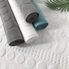 Cotton Bath Mat Anti-Slip 50x80cm 1pc, White or Blue, 350-380g
