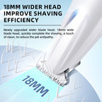 Pet dog & cat paw hair trimmer with LED light, waterproof low-noise grooming clipper