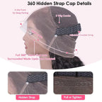Invisi Strap Snug Fit 360 Full Lace Wig HD Transparent Lace Frontal Body Wave Glueless Human Hair Ready To Wear Wig