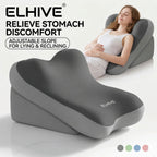 Adjustable Bed Wedge Pillow Memory Foam Backrest, 2-Piece Split Non-Slip Base, Light Yellow