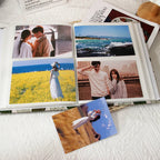 Linen Photo Album Book 200 Pockets 4x6 Inch, Printed Cover Styles, Beige/Green/Blue