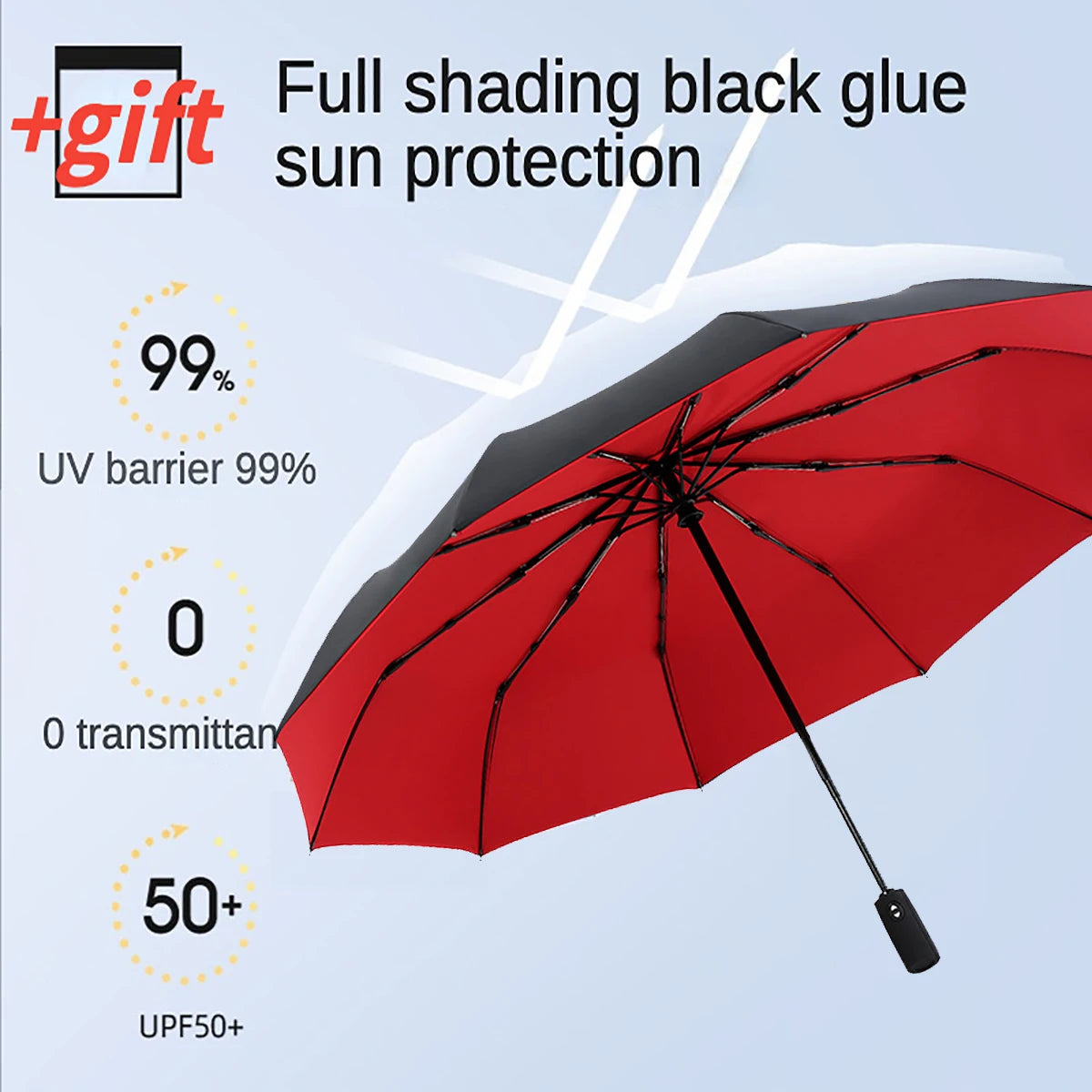 Windproof Double Layer Automatic Umbrella, Water Resistant Travel Umbrella - Colors