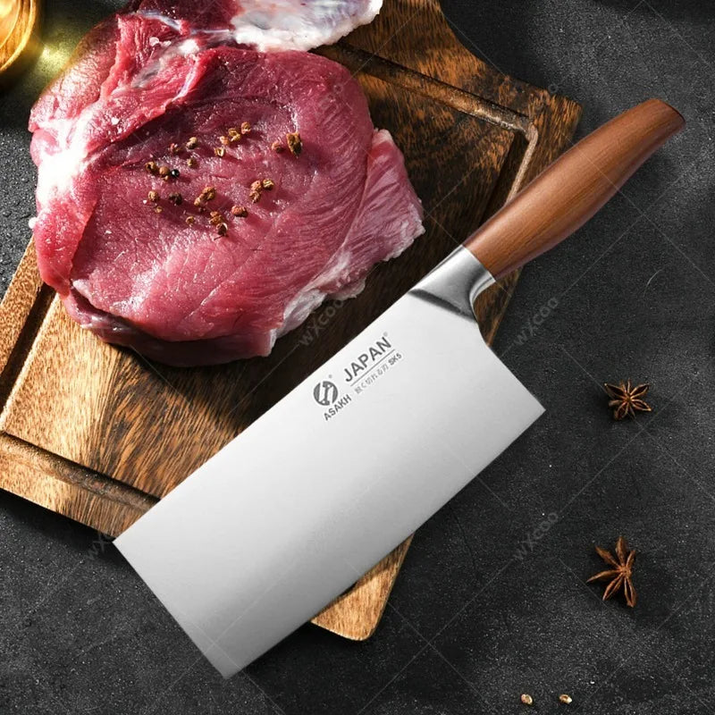 WXCOO Japanese Kitchen Knives Stainless Steel Professional Chef Knife Fish Fillet Meat Cleaver Slicing Knife Cooking Tools