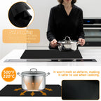 Silicone Induction Cooktop Mat Non-Slip Electric Stove Top Cover Protector 52x78cm 1pc