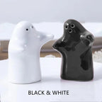 Ceramic Ghost Funny Mini Pepper Salt Pot Seasoning Pot Creative Hug Little Couple Home Artcraft Bottle Jar Wedding Gift Ornament