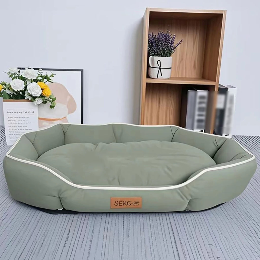 B-Square Anti-Slip Pet Bed Cushion for Small Dogs & Cats, Breathable Soft, Cream/Gray/Green/Pink