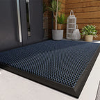 PVC Rubber Doormat Non-Slip Water-Resistant Elastic Mesh Welcome Mat for Indoor and Outdoor Use Easy To Clean Hand Wash Only