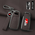 Suitable for Audi A5 Sports 2017 2019 2021 2022 Zinc Alloy Car Key Case Leather Fashion Car Keychain Auto Accessories