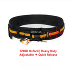 Quick Release Tool Belt 1200D Oxford Thickened Adjustable Buckle Construction Work Belt for Electrician Carpenter TOOLHUWEI