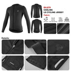 DAREVIE Men's Cycling Jersey DVJ278 Moisture Wicking Anti-Slip Hem, Black/Green/Grey/Red