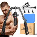 FLYBIRD 3-in-1 Twister Arm Trainer with Ab Roller Wheel, Adjustable 22-440lbs Hydraulic Power Chest, Shoulders, Forearm, Triceps
