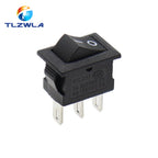 KCD11 Mini Rocker Switch 10x15mm 100pcs 2/3 Pin ON-OFF or ON-OFF-ON 3A 250VAC
