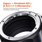 K&F CONCEPT PK-E Lens Mount Adapter for Pentax K PK Lens to Sony NEX E Mount Camera A5000 A5100 A6000 A6300 A6500 MF Cameras