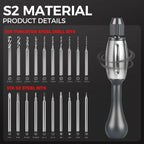 VMAN 24/66/100in1 Multi-Purpose Ratchet Screwdriver Set 24 in 1 S2 Steel Magnetic Screwdriver Bits Repair Phone Tools Men Gift