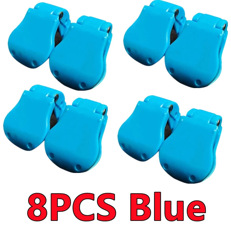 New 2-8PCS Portable Fishing Pole Holder Fishing Rod Fixer Wall Mounted Fishing Pole Straps Clip Multifunctional Rod Holder Tools