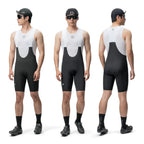 ROCKBROS Summer Cycling Bib Shorts Lightweight Breathable Anti-slip Bib Pants Elastic Comfortable Soft Pad Men Cycling Shorts