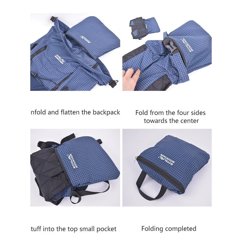 25L Ultralight Roll-Top Hiking Backpack UHMWPE X-Pac Anti-Slash Foldable Daypack 450g