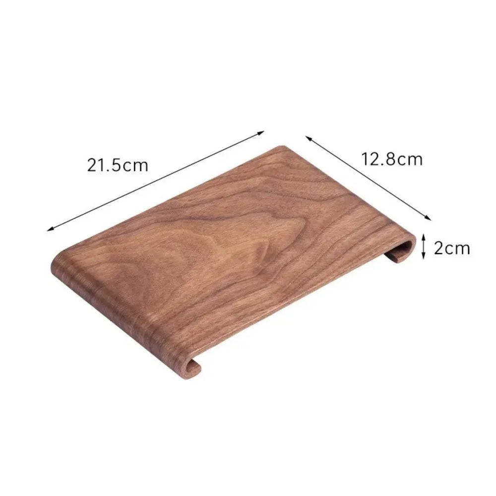 Wooden Coffee Tea Tray Rectangular Desktop Display Rack Coffee Table Decorative Plate Heat Resistant Thick Tray for Home Kitchen