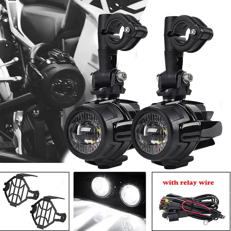 E9 Mark Motorcycle LED Fog Lights For BMW R1250GS ADV F800GS R 1250 GS LC Yamaha MT07 MT09 Auxiliary Light Assemblie