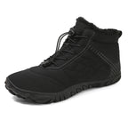 Men's Women's Winter Barefoot Hiking Boots, Slip On Warm Zero Drop Snow Boot, Wide Toe Box Ankle Booties, Minimalist Waterproof