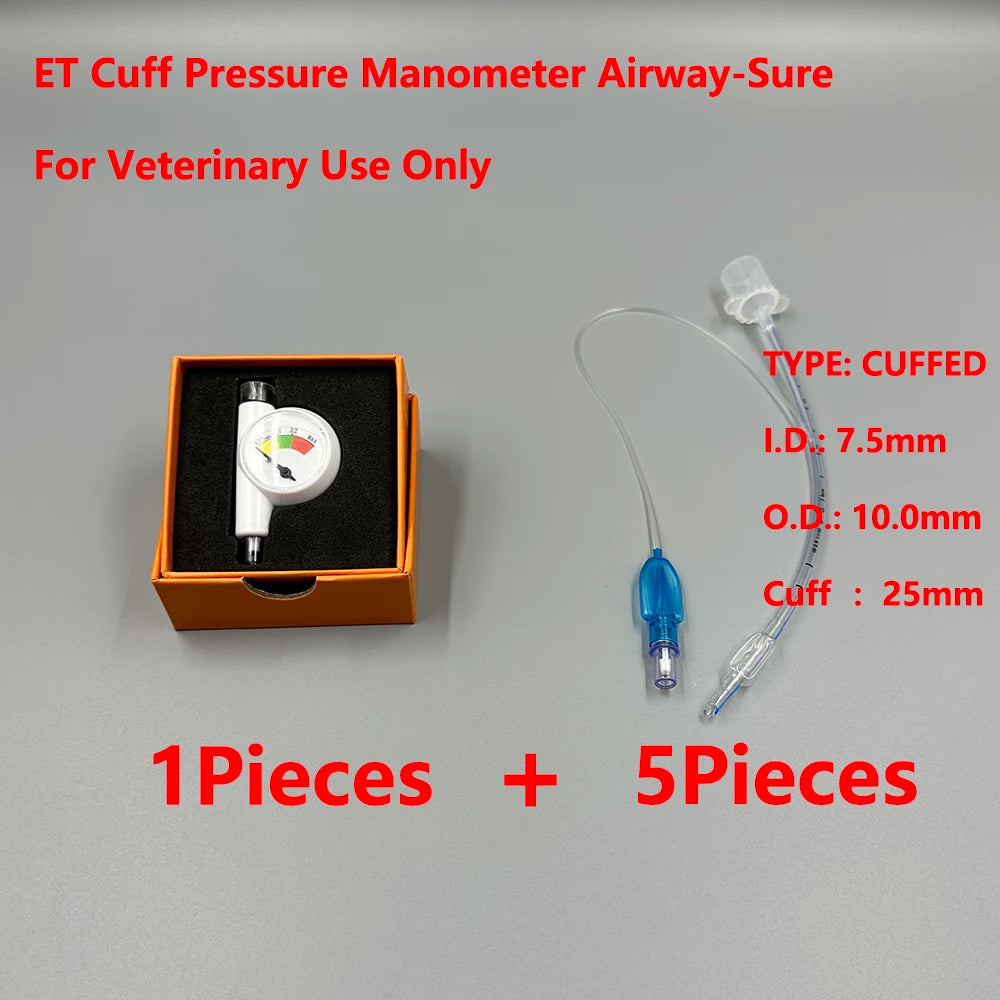 Endotracheal Intubation Balloon Pressure Gauge Saturation Detection Device ET Cuff Pressure Manometer For Veterinary Use Only