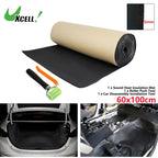 Uxcell 200X50cm 5mm 8mm 10mm 10.76sqft Car Acoustic Foam Floor Tailgate Sound Insulation Deadener Mat Noise Reduction Pad Black