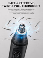 Nose & Ear Hair Trimmer Facial Hair Remover, Washable Portable, 1pc