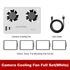 SOONPHO SP-A8 Camera Cooling Fan for Sony Canon FUJI A7M4 ZVE1 A6700 A7C2 ZVE10 ZV1 R5 90D XS10 XT4 X-H2S Dslr Cooling System