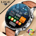 LIGE 2026 New Outdoor Sports Smart Watch Men 1.85“ HD Screen Heart Rate Bluetooth Call IP68 Waterproof Business Smartwatch Men