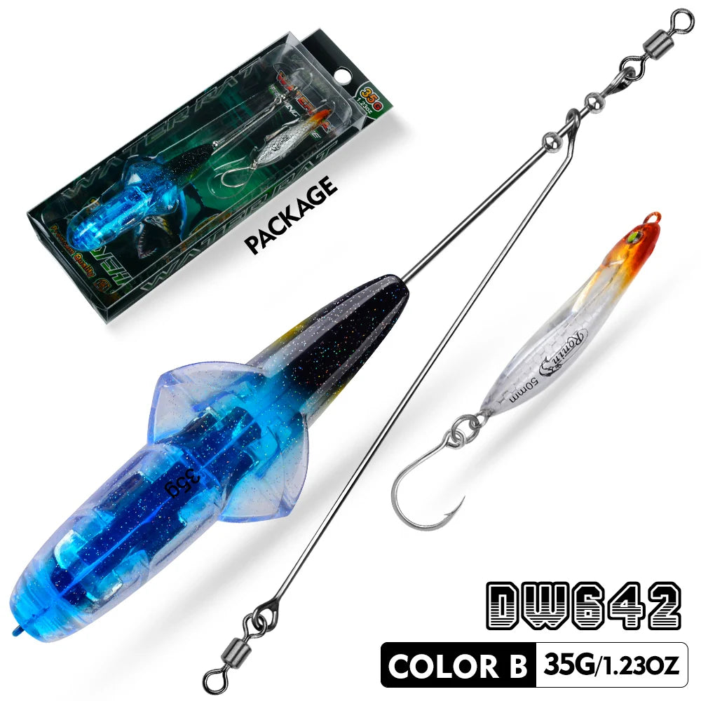 Proberos 35/45G Topwater Fishing Lure Popper Artificial Pencil Hard Bait  Long-range Cast Floating Fishing Tackle Swimbait