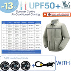 Summer 4 Fans Air Conditioning Cooling Vest Men Women Ultralight Outdoor Jacket Sun Protection Windbreaker Travel Fishing Sports