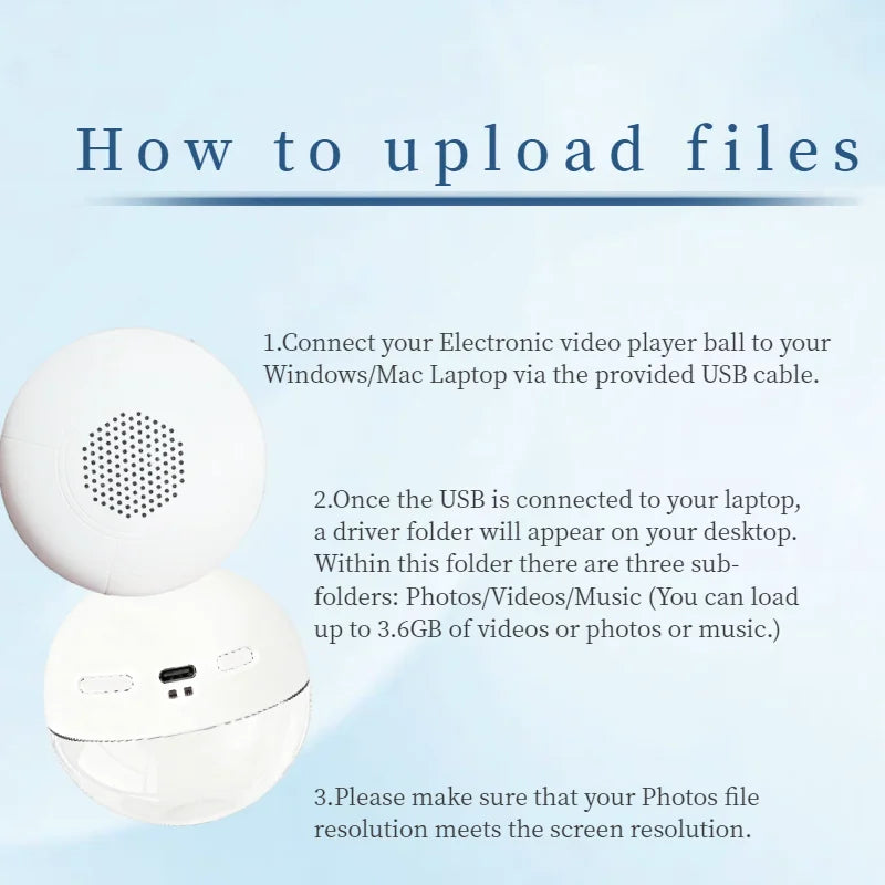 3D Video Memory Ball 4GB Video Player 1000mAh Crystal Ball Lamp Resolution 480×480 DIY Memory Art Glass Ball for Gift