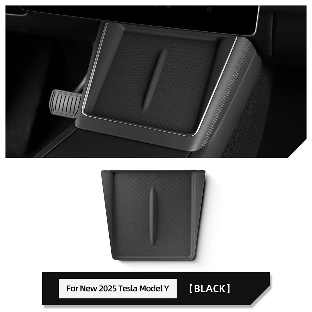 LUCKEASY for Tesla Model Y Launch 2025 Juniper Car Anti Dirt Pad Mobile Wireless Charging Anti-Slip Mats Silicone Accessiories