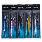 Goture 80g 160g 200g Jig Fishing Lure Set Fast Sinking Jigging Lure Luminous Reation Double Hooks  Metal Jig for sea fishing