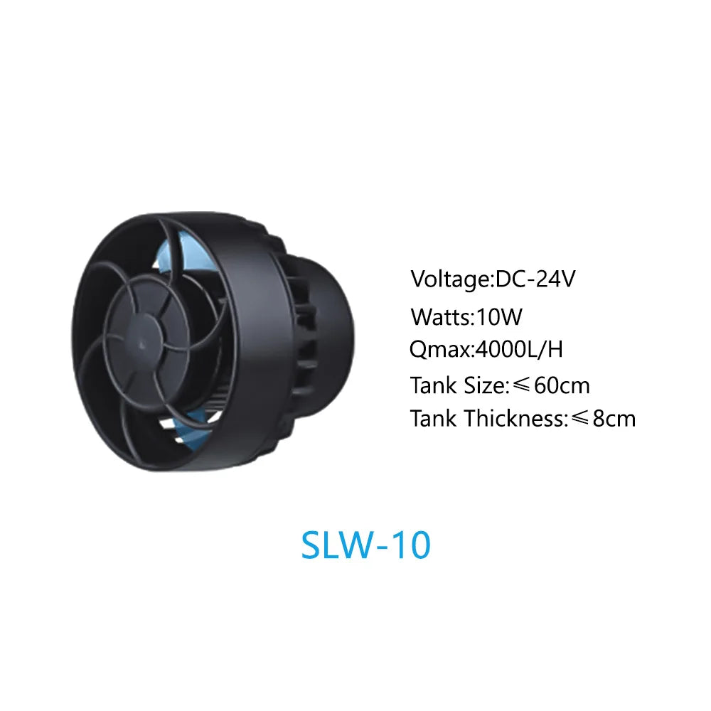 SLW Series WIFi App Manual Control Constant Compatible SINE Aquarium Wavemaker Pump for Freshwater Saltwater Fish Ta