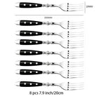 Hotel Stainless Steel Table Knife Fork Spoon Sets Teaspoon Teafork Steak Knife Cutlery Restaurant Serviing Set Black Wood Handle
