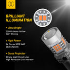 AUXITO 1156/7440 LED Turn Signal Bulbs Canbus 2200K Amber Yellow 12V 24W 2pcs