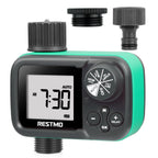 Low Water Pressure Garden Water Timer Sprinkler Controller for Rain Barrels, Green