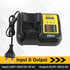 DCB112 Battery Charger For Dewalt 10.8V 12V 14.4V 18V 20V DCB206 DCB205 DCB204 DCB203 DCB120,DCB107 DCB115 DCB105(No battery)