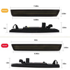 Car Front Amber Rear Red Bumper LED Side Marker Light Lamps For Dodge Challenger 2015 2016 2017 2018 2019 2020 2021 2022 2023